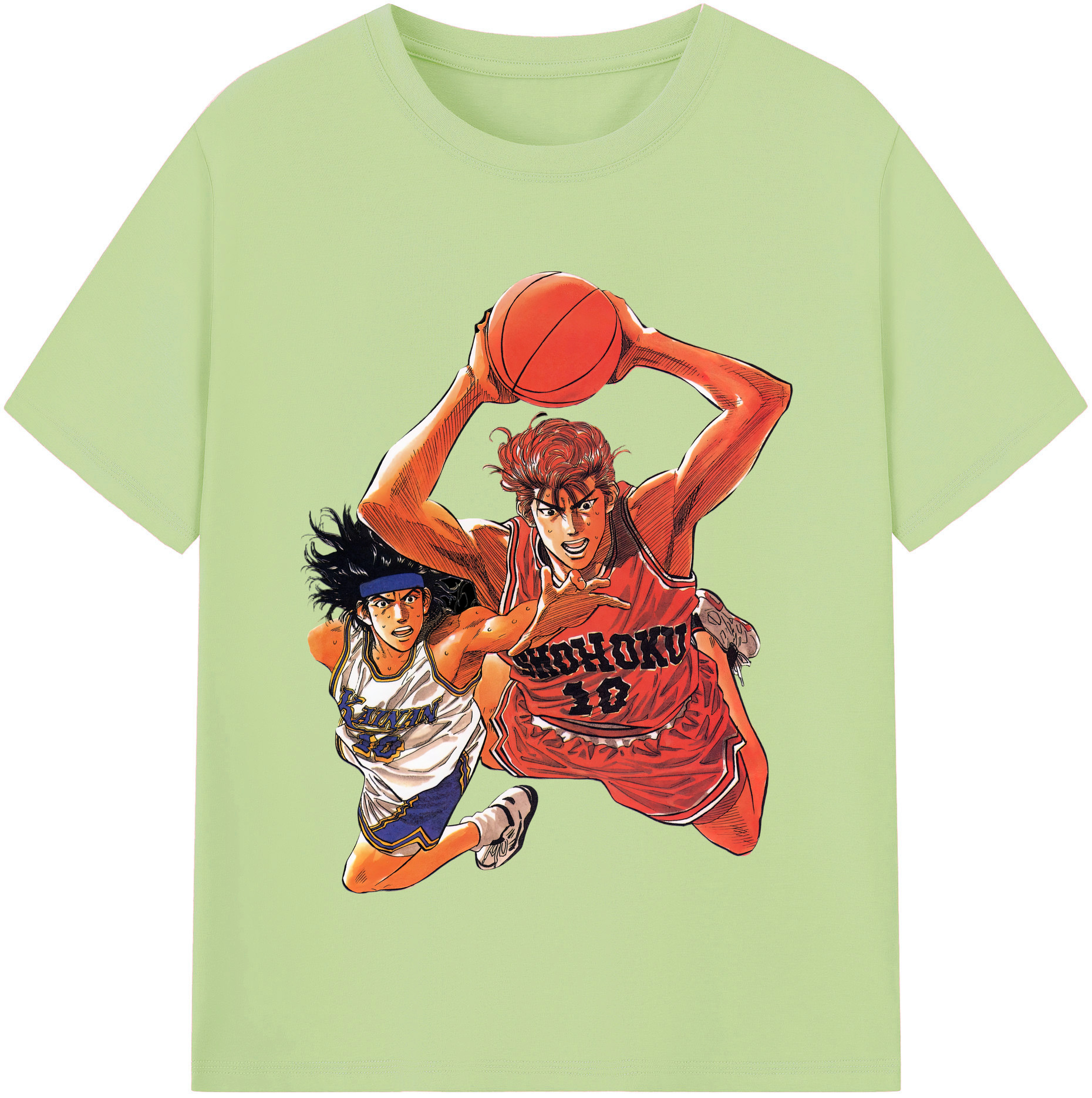 SLAM DUNK／スラムダンク 綿100％半袖Tシャツ（フロントプリント）